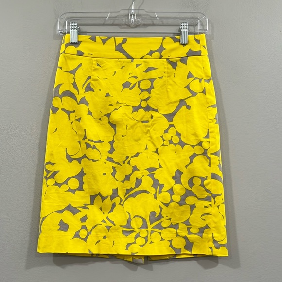 J. Crew Dresses & Skirts - J. Crew Yellow/Purple Pencil Skirt 0 EUC